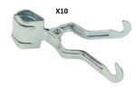 Clamp clothes hook for tent pole x10 pieces
