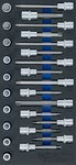 Tool Tray 1/3: Bit Socket Set  12.5 mm (1/2 inch)  T-Star (for Torx)  26 pcs.