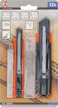 Universal Snap-Off Blade Knife Set Blade Width 9 / 18 mm 4 pcs