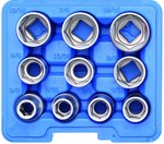 Socket Set, Hexagon 12.5 mm (1/2) drive Inch sizes 10 pcs.