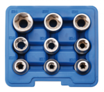 Socket Set, E-Type 12.5 mm (1/2) drive E10 - E24 9 pcs.