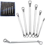 Double Ring Spanner Set deep offset ends Inch Sizes 1/4 - 3/4 6 pcs