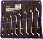 8-piece Deep Crank Double-Ring Spanner Set, 6x7-20x22 mm