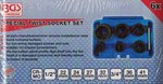 Twist Socket Set (Spiral Profile) / Screw Extractor 12.5 mm (1/2) + 20 mm (3/4) Drive 22 - 41 mm 6 pcs