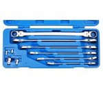 10-pc. Double Swivel Head Ratchet Wrench Set, 8-19 mm