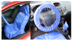 Protective seat and steering wheel cover universal polyester