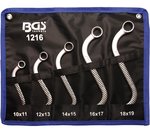 Double Ring Spanner Set S-Type 10x11 - 18x19 mm 5 pcs