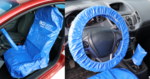 Protective seat and steering wheel cover universal imitation leather