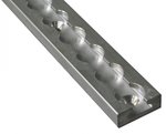 Rail in aluminium l.3000mm - plat