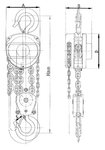 Chain hoist manual 1 ton 6 meters