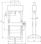 Manual hydraulic press 30t