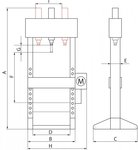 Presse hydraulique d'atelier manuelle 20 t