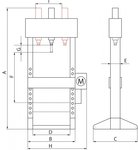 Hydraulic press hydropneumatic 50t