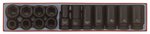 Impact socket set tray tx-norm & lang 15pcs 3/4