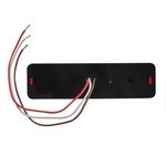 Rear light 12/24V 2 functions 135x38mm LED with holder black