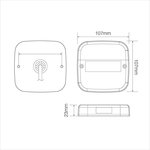 Rear light 12V 5 functions 107x107mm 8LED