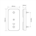 Rear light 12/24V 4 functions 80x150mm LED