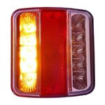 Rear lamp 4 function 98x105mm 14LED