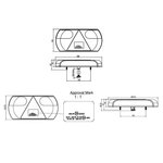 Rear light 6 functions 296x142mm 32LED left