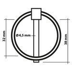 Securing pin 4.5mm with ring