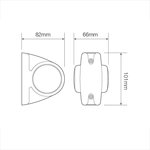 Width light 12/24V red/white/orange 101x82mm LED