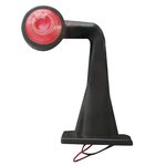 Outline marker lamp red/white 185mm right angle