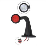 Outline marker lamp red/white 160mm 8LED right angle