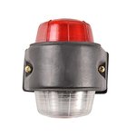 Outline marker lamp red/white 67x78mm flat