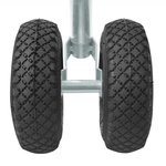 Double jockey wheel 48mm 2x plastic rim with air tyre 260x85mm