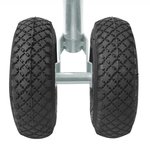 Double joist wheel 48mm 2x rim plastic with pneumatic tyre 260x85mm