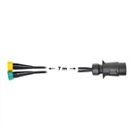 Cable set 7M with plug 7-pin and 2x connector 5-pin