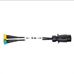 Cable set 5M with plug 7-pin and 2x connector 5-pin