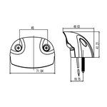 License plate light 72x50mm 4LED