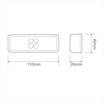 Marker light 12/24V red 110x40mm LED
