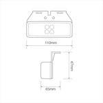 Marker light 12/24V white 110x40mm LED with holder