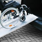 Aluminium folding ramp for wheelchair 122x73cm 270kg