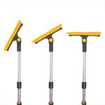 Snow brush with window squeegee and ice scraper + telescopic handle