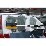 Snow brush with window squeegee and ice scraper + telescopic handle