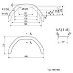 Mudguard plastic 10 inch (1866)