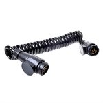 Spiral cable 3.5M 8-core with 2x plug 13-pin PVC