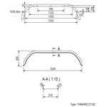 Mudguard metal double axle 13/14 inch (21152)