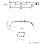 Metal mudguard tandem axle 13/14 inch (21152)