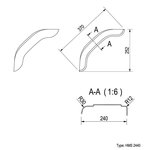 Mudguard shield plastic 40cm (2440)