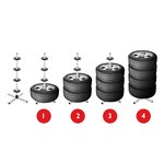 Aluminum rim stand for 4 tires