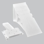 Wheel chock plastic white incl. holder