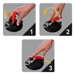 Suction cup mounting with ring + 2 S-hooks