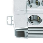 Premium-Line surge protector 8-gang Duo light grey 3m