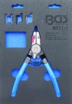 Circlip Pliers for external/internal circlips exchangeable tips 180 mm