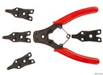 Circlip Pliers with exchangeable Heads 160 mm 5 pcs