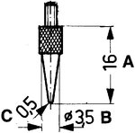 Measuring point half-round -DPTHR